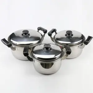 ステンレス製調理器具セットダブルハンドル付きタイスタイル異なるサイズのスープ鍋セット