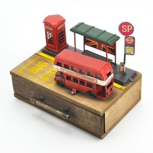 Muebles artesanales de Metal rústico hechos a mano con cabina de teléfono de autobús de <span class=keywords><strong>Londres</strong></span>, organizador de <span class=keywords><strong>Bar</strong></span>, cajones, suministros artesanales, caja de almacenamiento, gabinete - Product Image 4