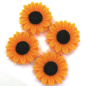 Giallo Della Resina Della Margherita Fiori di Girasole Cabochons Flatbacks Abbellimenti FAI DA TE Decorazioni Del Telefono Scrapbooking Artigianato - Product Image 1
