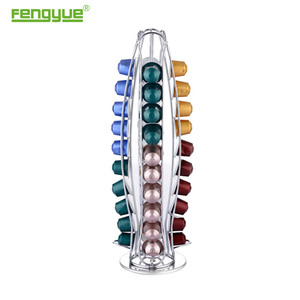 Fengyue บ้านลวดเหล็กชุบโครเมี่ยม40ชิ้น <span class=keywords><strong>Nespresso</strong></span> ผู้ถือแคปซูลกาแฟ - Product Image 2