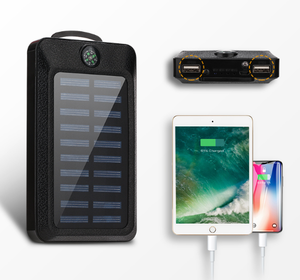 Chargeur de téléphone portable D808 2020, étanche, portable, banque d'alimentation solaire 20000mah avec lumière LED, chargeur solaire - Product Image 2