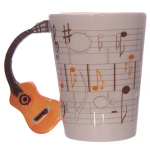 Tasse à café 3D en céramique, 400ml, 1 pièce, nouveau produit, design de note musicale Unique, tasse spéciale, pour musique, avec poignée amusant