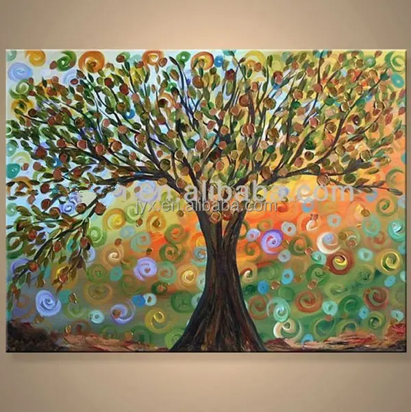 Schöne abstrakte Baum acrylmalerei