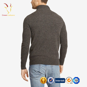 Uomini Collo A Lupetto 1/2 <span class=keywords><strong>Zip</strong></span> Anteriore <span class=keywords><strong>Cardigan</strong></span> di Cachemire - Product Image 2
