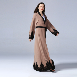 New Design Lace Dres Front Open Abaya <strong>Kaftan</strong> <strong>Dress</strong> of Modern Open Abaya - Product Image 6