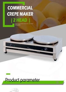 Machine à crêpes électrique multifonctionnelle double tête de comptoir, modèle Commercial Jianbing Guozhi, avec chauffage électrique - Product Image 3