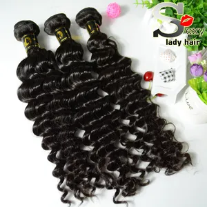 6A grade Cheap peruvian virgin hair extensions deep wave hot sale bundles natural black hair weaves