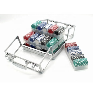 Gaming Casino Aluminum <strong>600</strong> <strong>Poker</strong> Chip <strong>Set</strong> With Acrylic case - Product Image 3