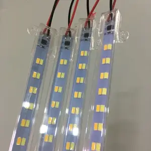 SMD 5630 5730 Strip Lampu LED, Lampu Bar Kaku Keras Baris Ganda 6500K CW 3500K WW Warna Ganda Campur 4000K DC12V 220V 144 75 Tembaga