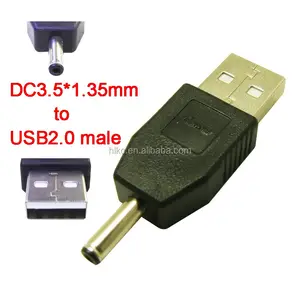 USB 2.0 A Type Male To 3.5mm DC Power Plug Barrel Connector 5V