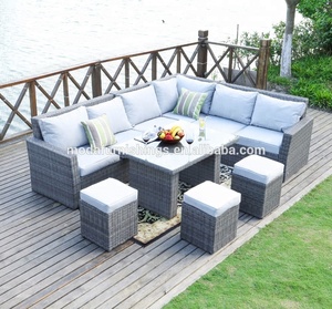 Modern Weather-Resistant PE Wicker <strong>Rattan</strong> Modular Outdoor Garden <strong>Corner</strong> Sofa <strong>Set</strong> for Hotel Villa &amp; Park Use - Product Image 2