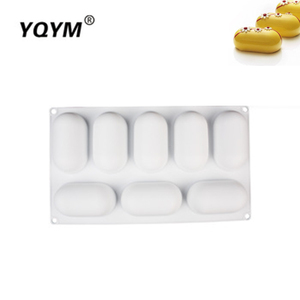 8 cavità ovale FAI DA TE piccolo uomo giallo muffa della torta mousse Francese pasticceria muffa della torta del silicone del commestibile - Product Image 1