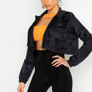 Venta al por mayor de las mujeres de la moda prendas de deportes cazadora pista de carga chaquetas con muchos bolsillos - Product Image 3