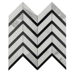 Bon prix <span class=keywords><strong>noir</strong></span> <span class=keywords><strong>et</strong></span> <span class=keywords><strong>blanc</strong></span> <span class=keywords><strong>chevron</strong></span> mosaïque - Product Image 1
