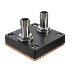 Bloc de refroidissement à eau en cuivre pour radiateur de processeur d'ordinateur, filetage G1/4, 50x50mm x 13mm, bloc d'eau pour processeur - Product Image 3