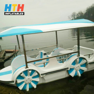 Children water bumper blade wheel pedal foot boat <span class=keywords><strong>6</strong></span> person Paddle on inflatable pool for sale - Product Image 2