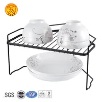 Home Basics secador de platos plástico, de dos niveles, Plástico, Blanco, 1