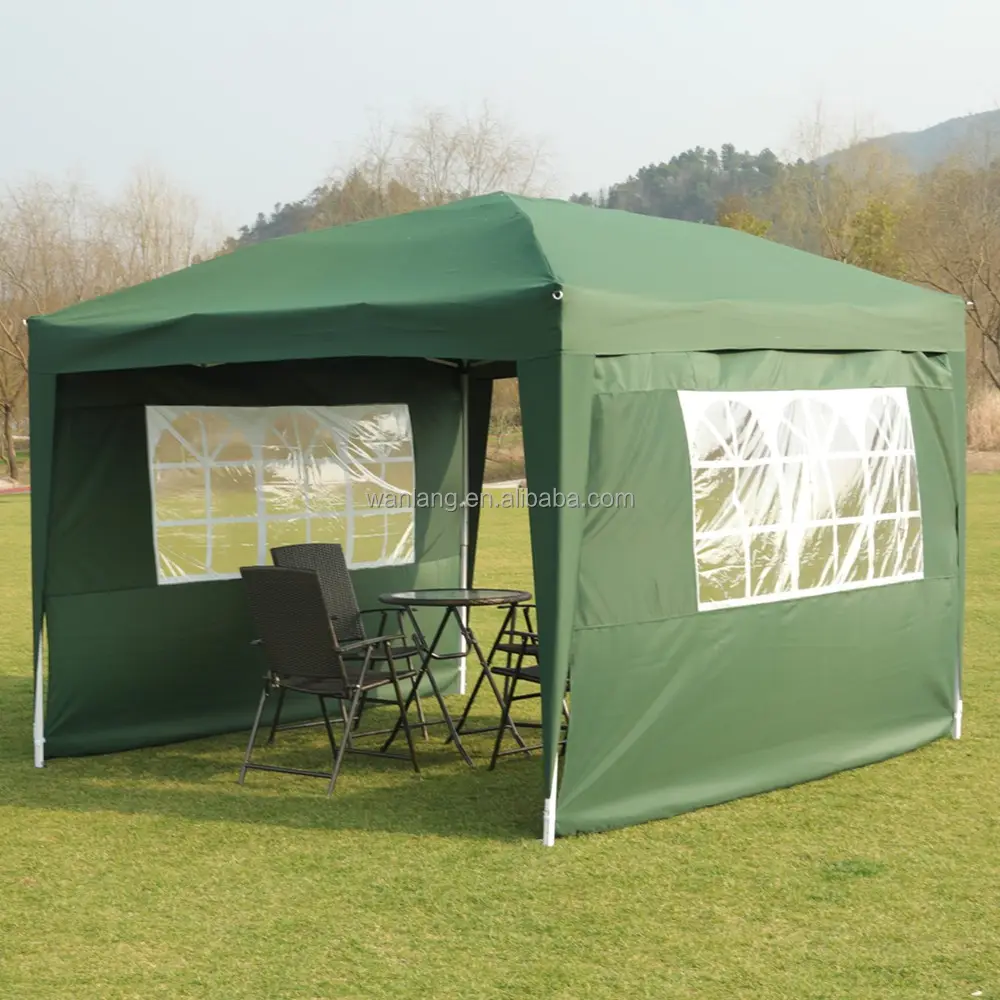 Luxe Stalen Frame Vouwen Tuinhuisje Trade Show Tent Outdoor Tenten Met Clear Pvc Raam
