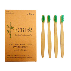 Sikat Gigi Bambu Ramah Lingkungan 100% Biodegradable Dengan Bulu Sikat Arang, Sikat Gigi Bambu Grosir Label Pribadi Warna Hitam - Product Image 6