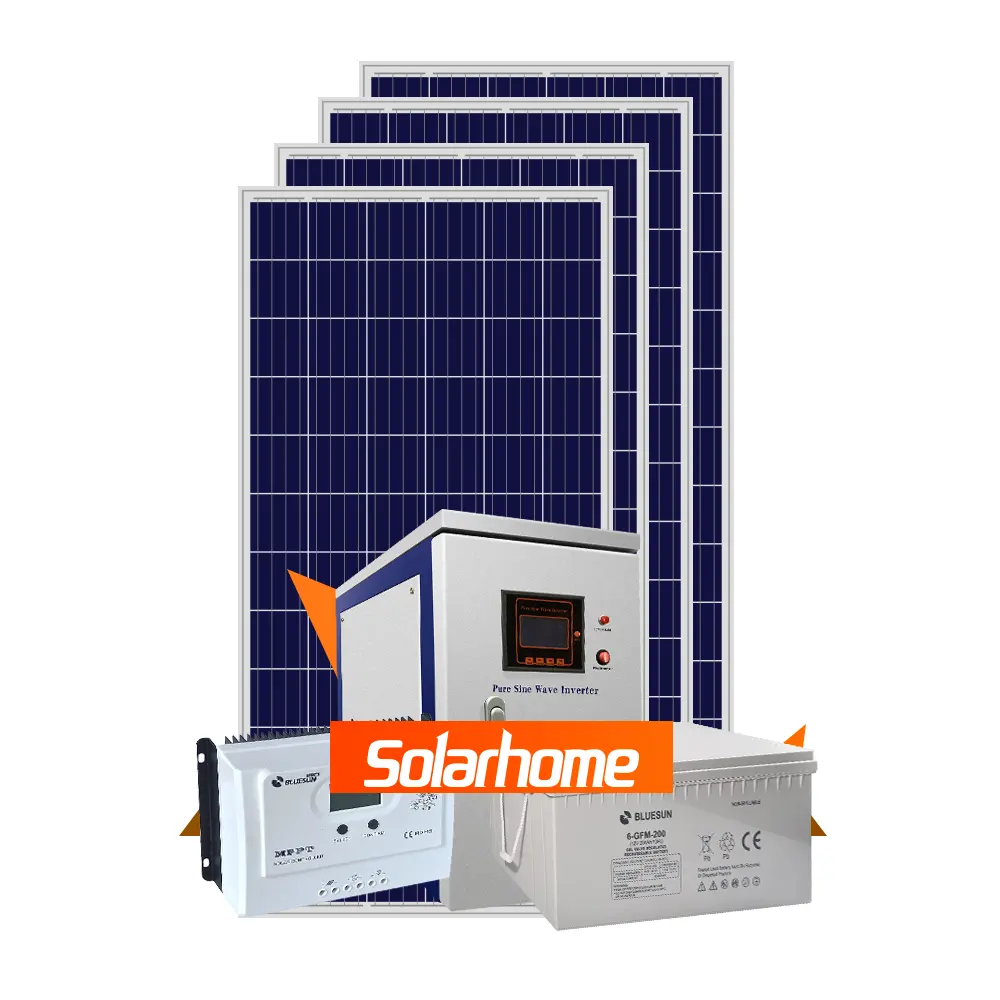 Tragbare bluesun günstige 1kw 1500 w off grid solar system für home solar kit 1.5kw 2kw 3kw 5kw