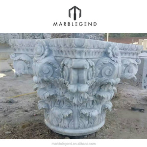 Designs de façade d'église, colonne romaine en pierre, chapiteau - Product Image 2