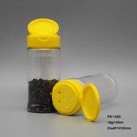 Libre de la muestra libre de BPA calidad alimentaria 100ml gordo lindo sal contenedor vacío saborizante flip botella de tapa de plástico de pet especias tarro redondo
