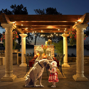 Điện Áp Thấp Đầy Màu Sắc Festoon Lights 10M 20 G50 RGB Bulb Ngoài Trời Không Thấm Nước Belt Garland Lights Với Màu Led Bulbs - Product Image 2