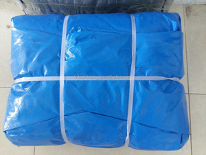 उच्च गुणवत्ता 80gsm 100gsm करने के लिए नीले रंग पीई तिरपाल पाली tarps बुना प्लास्टिक शीट - Product Image 6