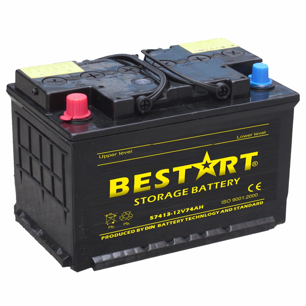 DIN standard 57413 DIN74 dry charged lead-acid battery