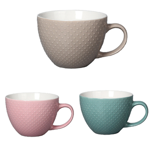 Vrac pas cher porcelaine micro-ondes café en céramique soupe <span class=keywords><strong>bol</strong></span> avec poignée - Product Image 1