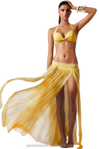 Gonna Lunga da Spiaggia in Chiffon per Donna, <span class=keywords><strong>Sexy</strong></span> ed Elasticizzata, con Spacco Trasparente, Pareo e Tunica Lunga - Product Image 5