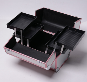 Kosmetischer Zug koffer <span class=keywords><strong>Aluminium</strong></span> tragende Hand profession elle Schönheits koffer Reise, Schönheits koffer <span class=keywords><strong>Aluminium</strong></span> mit Farb profil