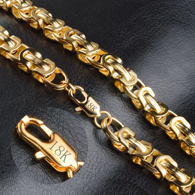 Mode neue 18K gold-überzogene füllen Figaro 9 mm halskette party hip-hop schmuck zubehör armband