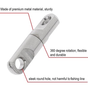 Haute qualité 8mm 304 robuste en acier inoxydable pivotant surf laisse pivotant laisse de planche de surf pivotant - Product Image 4