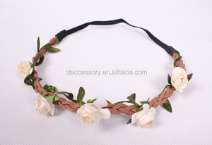 Diademas con Flores <span class=keywords><strong>de</strong></span> Playa, Versión Coreana, Gran Venta, con Cinco Flores, Accesorios para el Cabello - Product Image 3