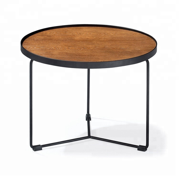Forme rectangulaire table basse/table à thé/table d'appoint avec structure en métal