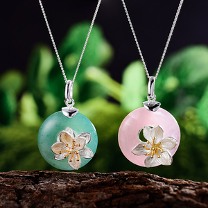 <span class=keywords><strong>Loto</strong></span> divertente gioielli <span class=keywords><strong>di</strong></span> lusso naturale gemma in 925 reale in argento Sterling <span class=keywords><strong>fiore</strong></span> <span class=keywords><strong>di</strong></span> <span class=keywords><strong>loto</strong></span> Design originale ciondoli per donne matrimonio - Product Image 3