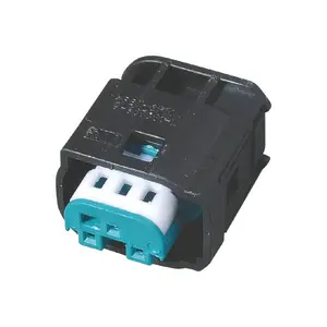 Conector elétrico pbt-gf20 3 pinos fêmea pa66, conector