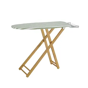 Table à repasser en bois WD-3 avec repose-fer en bois de hêtre