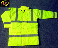 Chaqueta de lluvia de seguridad, chaqueta de lluvia fluorescente, chaqueta de lluvia hi-vis