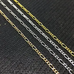 سلسلة فيجارو ذات الأوجه بقاعدة نحاسية ، زخرفة أمتعة فيجارو واسعة من النحاس الأصفر - Product Image 3