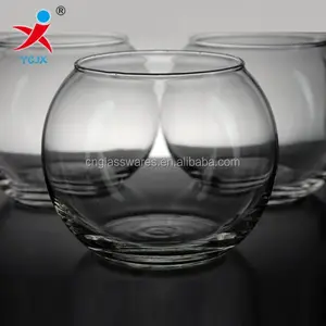 家の装飾のための口吹き透明ガラス安い魚鉢
