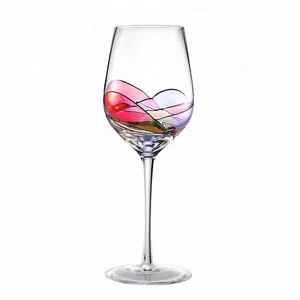 Fabriqué à la main 15 OZ Lot de 1 Vin Blanc ou Rouge Verre Cadeaux Uniques de Verres à Vin Peints À La Main