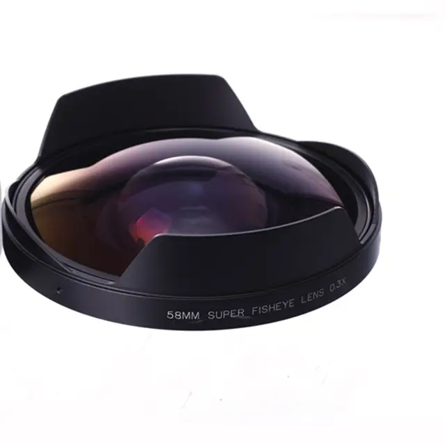 Objectif 62mm 0.3X HD Super Fisheye pour caméra caméscope vidéo