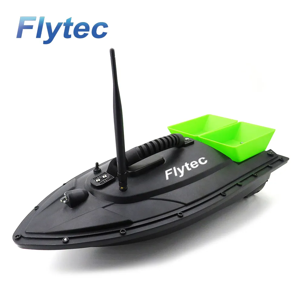 Flytec 2011-5 RC Carp Fishing Bait Boat With 500m Remote Control Bait Boat Fish Finder For Delivery