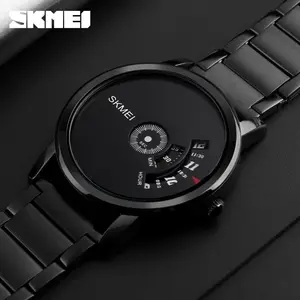 原装品牌独特设计转盘表盘石英表不锈钢防水Skmei 1260奢华男士手表