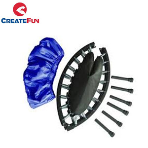 Trampolín Redondo Compacto CreateFun de 60 Pulgadas <span class=keywords><strong>para</strong></span> <span class=keywords><strong>Ejercicio</strong></span> en Interiores, Equipo de Gimnasio <span class=keywords><strong>para</strong></span> Adelgazar, Oferta Especial - Product Image 6