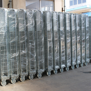 Prix d'usine Conteneur à roulettes en acier à 4 côtés / cage à roulettes Conteneur à roulettes en acier Chargement 500 kg-600 kg - Product Image 5