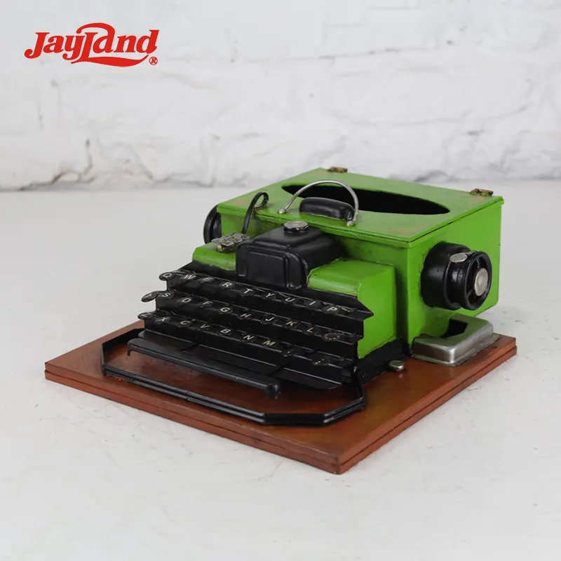 Vintage Metal typewriter model for tissue box