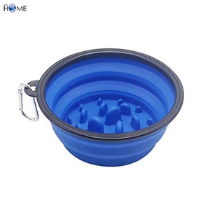 Tempat Makan Anjing, Tempat Makan Anjing, Tempat Makan, Makanan, Air, Interaktif, Perjalanan, Silikon Dapat Dilipat, Mangkuk Anjing, Lambat - Product Image 2